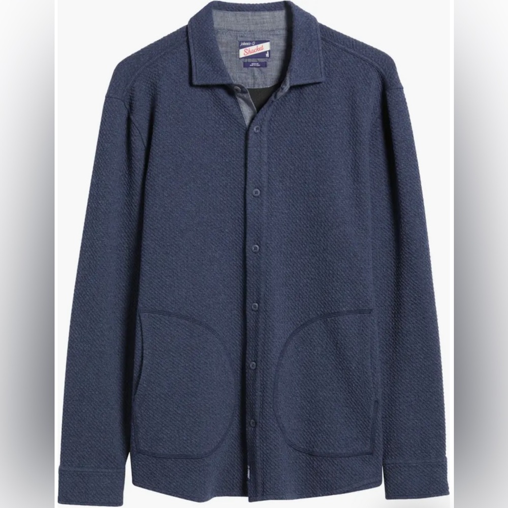Johnnie-O Ruettiger Knit Shacket XXL NWT Brand New, Indigo